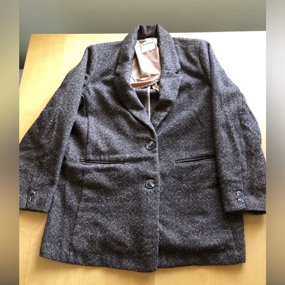 Old Navy Dark Brown Tweed Blazer